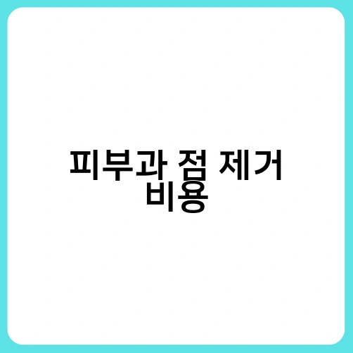 피부과 점 제거 비용 1