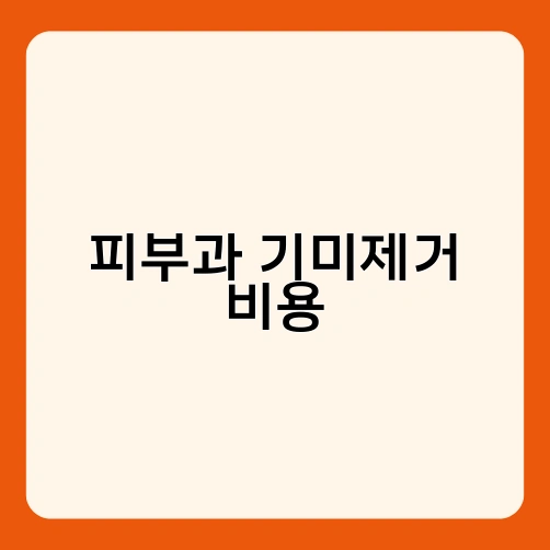 피부과 기미제거 비용 1
