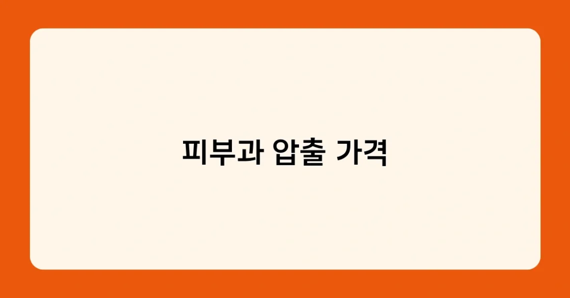 피부과 압출 가격 썸네일