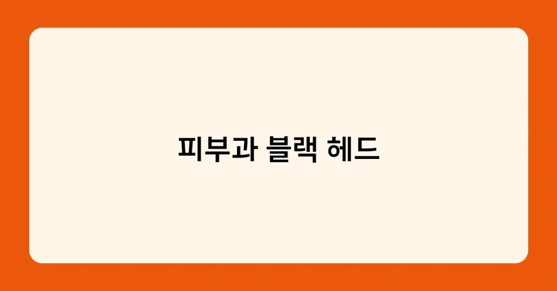피부과 블랙 헤드 썸네일